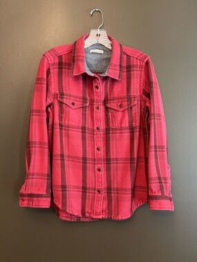 Outerknown Red Plaid Button-Down Shirt